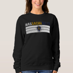 Sudadera Bandera antigua de Massachusetts Hombres orgulloso