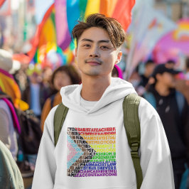 Sudadera Bandera arco iris progresiva Guión gay LGBT