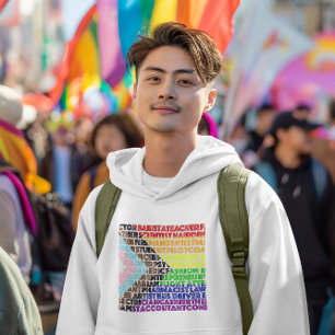 Sudadera Bandera arco iris progresiva Guión gay LGBT