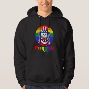 Sudadera Bandera Arcoiris Bandera Norteamericana De Gato Lg