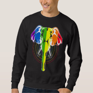 Sudadera Bandera arcoiris del elefante Mes del Orgullo Gay 