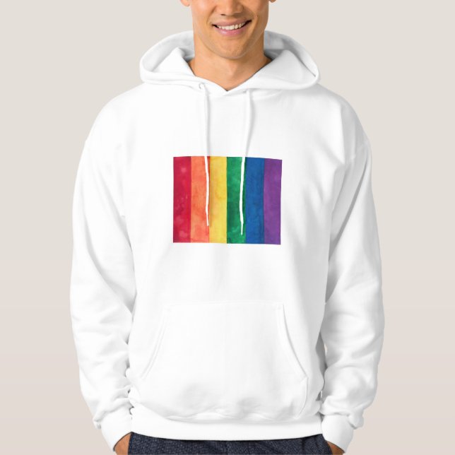 Sudadera Bandera arcoiris del orgullo gay (Anverso)