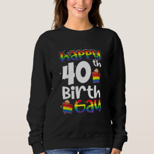 Sudadera Bandera arcoiris del orgullo gay Lgbtq 40 cumpleañ