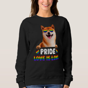 Sudadera Bandera Arcoiris Del Orgullo Gay Shiba Inu