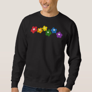 Sudadera Bandera arcoiris flor Bandera del Orgullo Gay