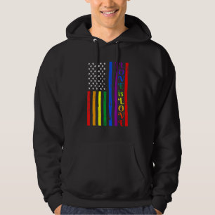 Sudadera Bandera arcoiris norteamericana orgullo gay LGBT e