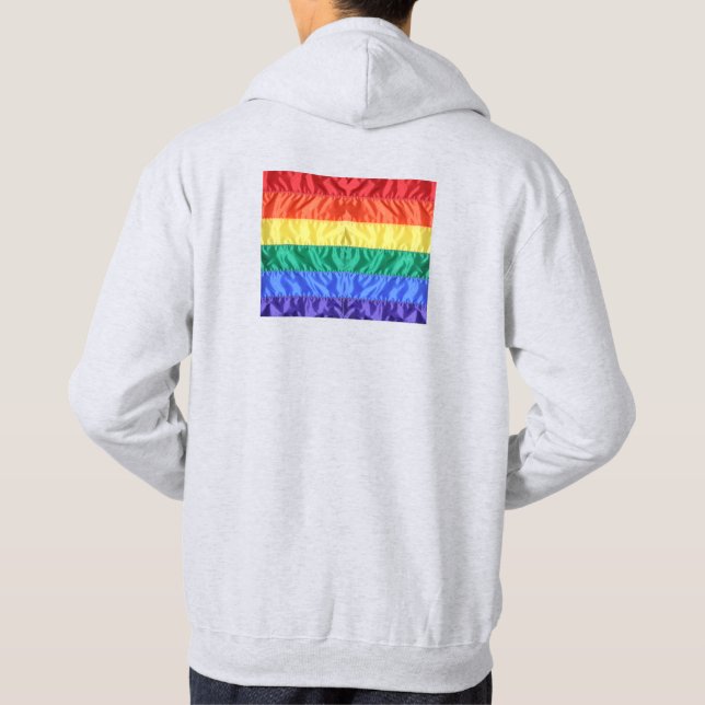 Sudadera Bandera arcoiris Orgullo gay LGBTQ el amor LGBT es (Reverso)