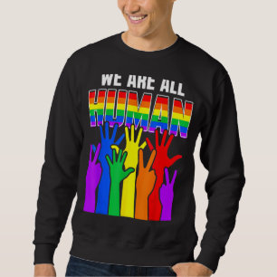 Sudadera Bandera Arcoiris Todos Orgullo Humano Lgbt Inspira