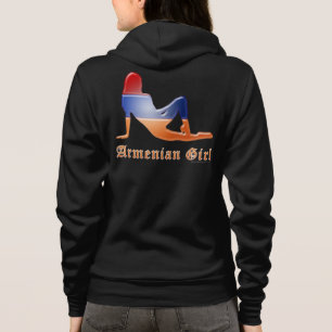 Sudadera Bandera armenia de la silueta del chica