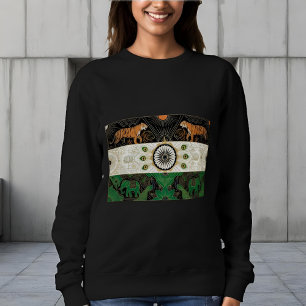 Sudadera Bandera Art Déco Patrimonio India Diseño de lo