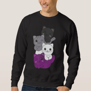 Sudadera Bandera asexual Orgullo Lgbtq Gatos Asexuales Gato