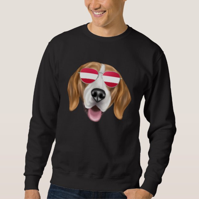Sudadera Bandera austríaca perro harrier Austria bolsillo (Anverso)