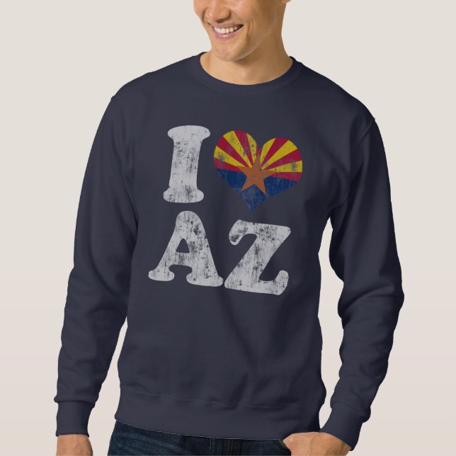 Sudadera Bandera AZ de Arizona del corazón I (Anverso)