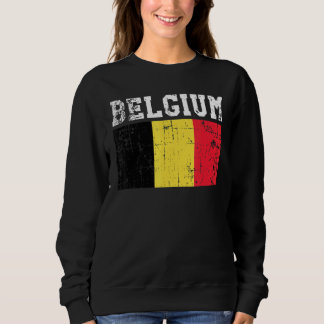 Sudadera Bandera belga Retro Vintage Roots belgas