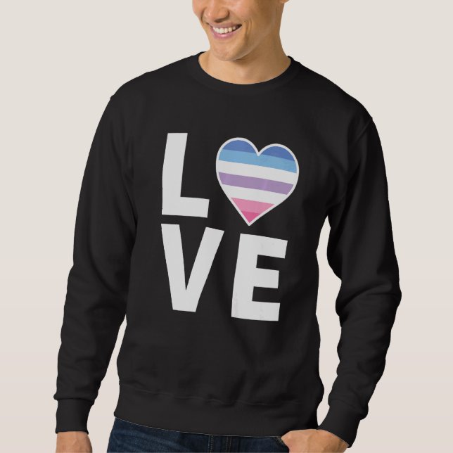 Sudadera Bandera Bigénero De Lgbtq Lgbtqia+ Amor Bigender (Anverso)