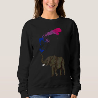 Sudadera Bandera Bisexual Elefante África Animal Bi Pride L