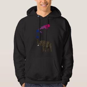Sudadera Bandera Bisexual Elefante África Animal Bi Pride L