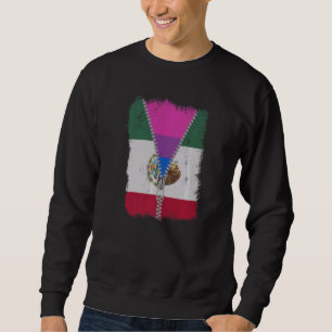 Sudadera Bandera Bisexual Mexicana Zip Orgullo Lgbt Mexican