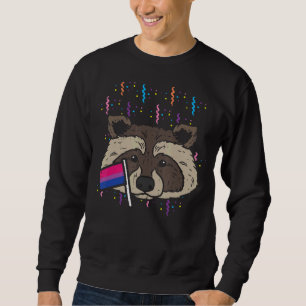 Sudadera Bandera Bisexual Raccoon Orgullo Mes Lgbtq Ally Lg