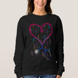 Sudadera Bandera Bisexual Stethoscope Enfermera cardiaca Rn