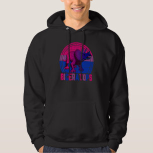 Sudadera Bandera Bisexualidad Biceratops Triceratops Retro 