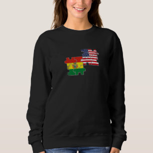 Sudadera Bandera boliviana estadounidense de Bolivia EE. UU
