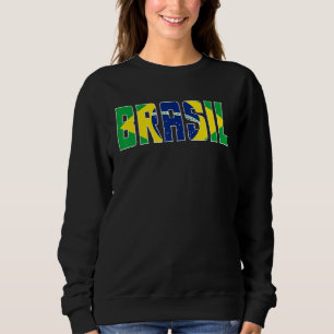Sudadera Bandera Brasil Hombres Fanáticos Brasileños De Fút