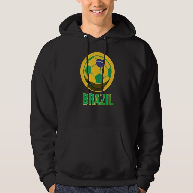 Sudadera Bandera brasileña del fútbol de Brasil (Anverso)