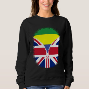 Sudadera Bandera británica de Gabón - Gabón Gran Bretaña Zi