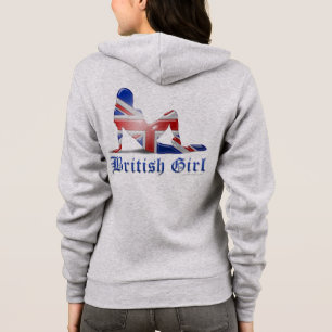 Sudadera Bandera británica de la silueta del chica