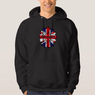 Sudadera Bandera británica Inglaterra Reino Unido Girasol N