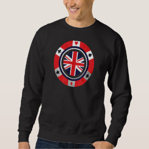 Sudadera Bandera Británica Jack Poker Chip