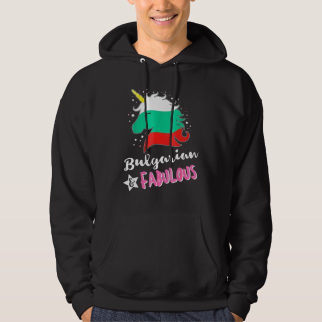 Sudadera Bandera búlgara de unicornio (Anverso)