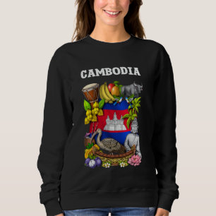Sudadera Bandera camboyana Jemer Orgulloso Heri Camboyano