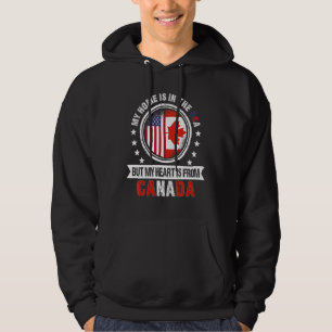 Sudadera Bandera Canadiense Americana Corazón De Canadá Ame