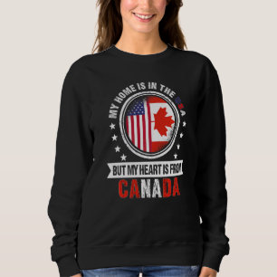 Sudadera Bandera Canadiense Americana Corazón de Canadá Ame