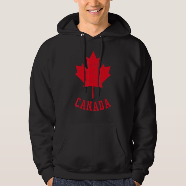 Sudadera Bandera canadiense Canadá Independencia de la hoja (Anverso)