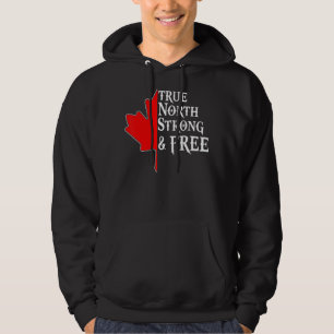 Sudadera Bandera canadiense de hoja de arce libre y fuerte 