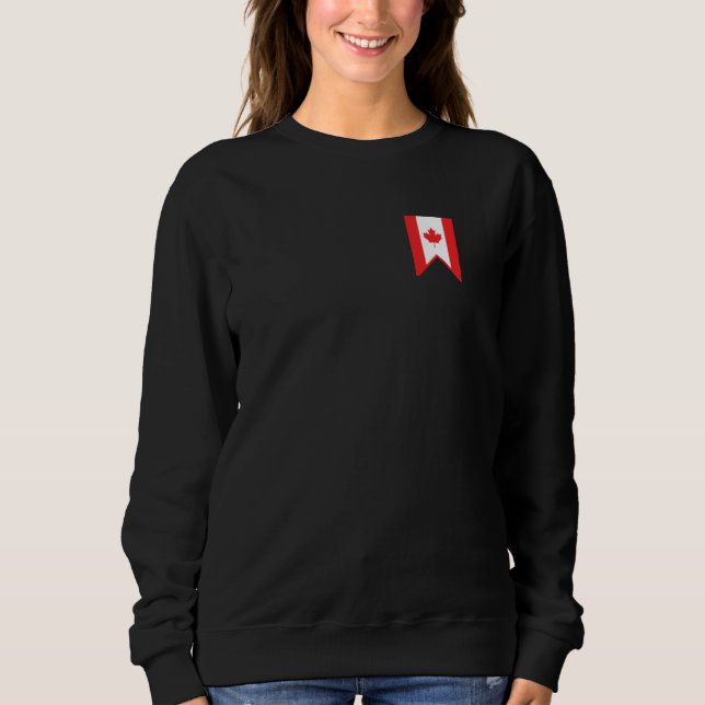 Sudadera Bandera canadiense de hojas de arce Orgullosa de a (Anverso)