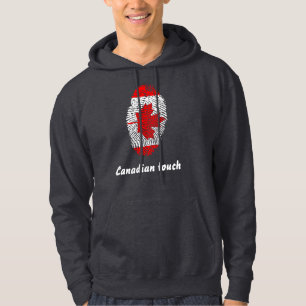 Sudadera Bandera canadiense de la huella dactilar del tacto