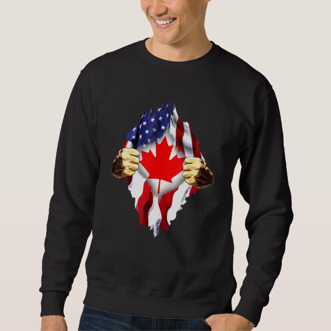 Sudadera Bandera canadiense dentro de mí Canadá (Anverso)