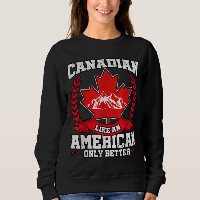 Sudadera Bandera canadiense Maple Leaf Estados Unidos (Anverso)