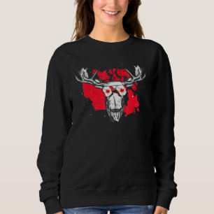 Sudadera Bandera canadiense Maple Leaf Moose Animal Guay Ca
