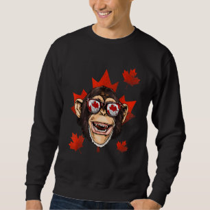 Sudadera Bandera canadiense patriótica de hoja de arce de m