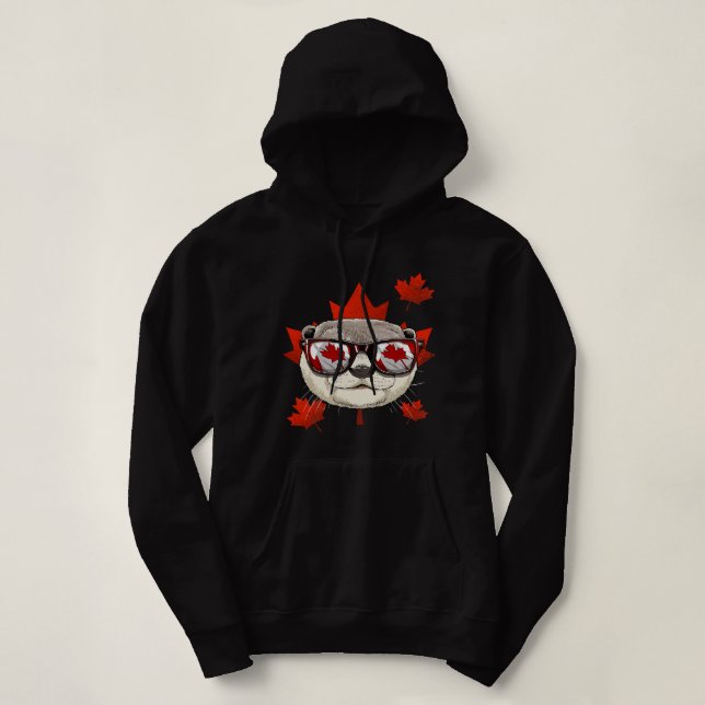 Sudadera Bandera canadiense patriótica de hoja de arce Otte (Diseño del anverso)