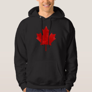 Sudadera Bandera canadiense retro vintage hoja de arce lind