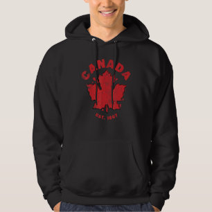 Sudadera Bandera cardíaca de hojas de arce canadiense 155 a