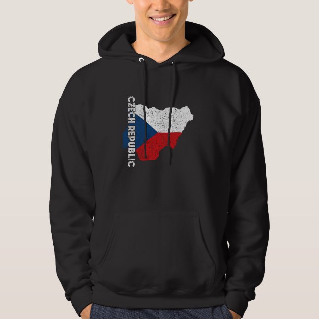 Sudadera Bandera Checa Mapa de las raíces checas Checo Pr (Anverso)