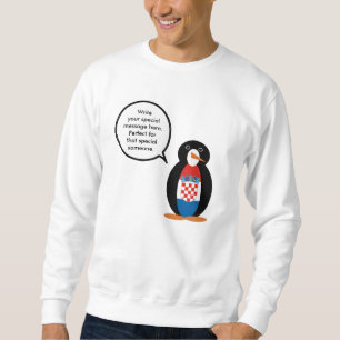 Sudadera Bandera croata pingüino personalizado parlante 