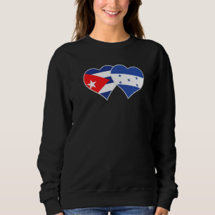 Sudadera Bandera Cubana Hondureña Corazón Cuba Honduras  